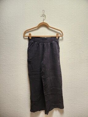 Joyspun Black Smocked Waist Gauze Sleep Pant Small